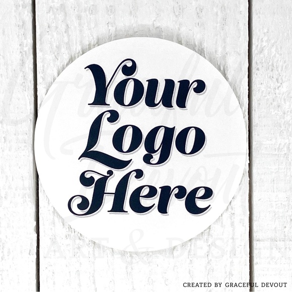 Your Logo Here - Custom Sticker - 2" (inches) Round, (96ct.) [GD87-96] - Picture 1 of 3